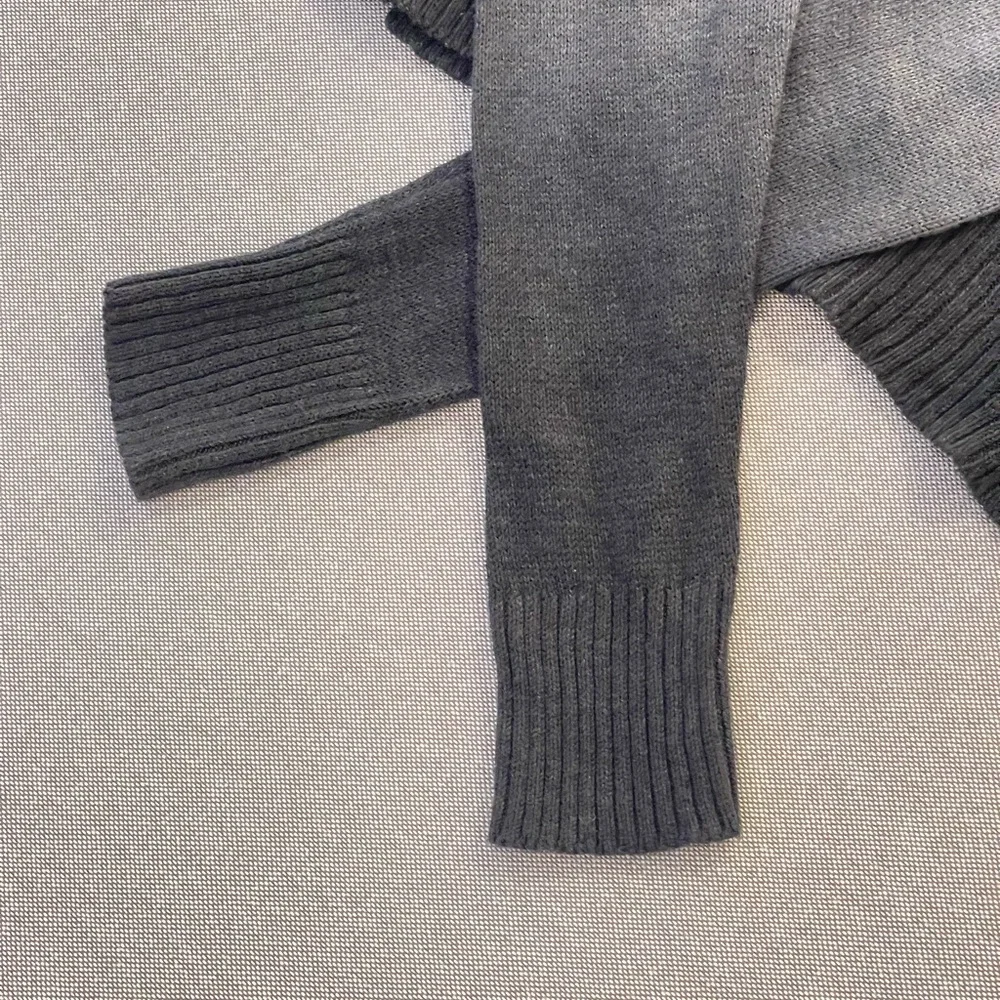 American Eagle S Gray‎ Ombre Lace Up Sweater | Cozy Knit Pullover